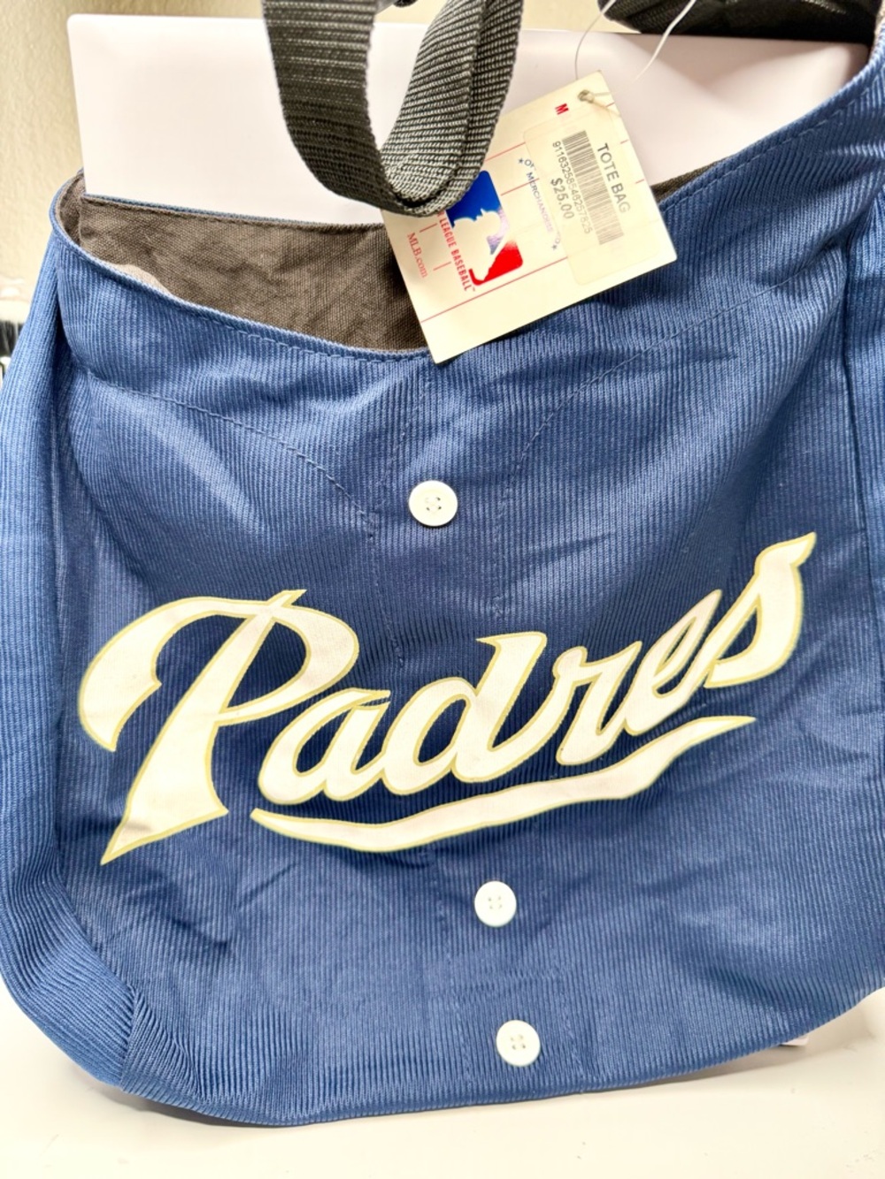 San Diego Padres Navy Logo Tote Bag NEW No Box